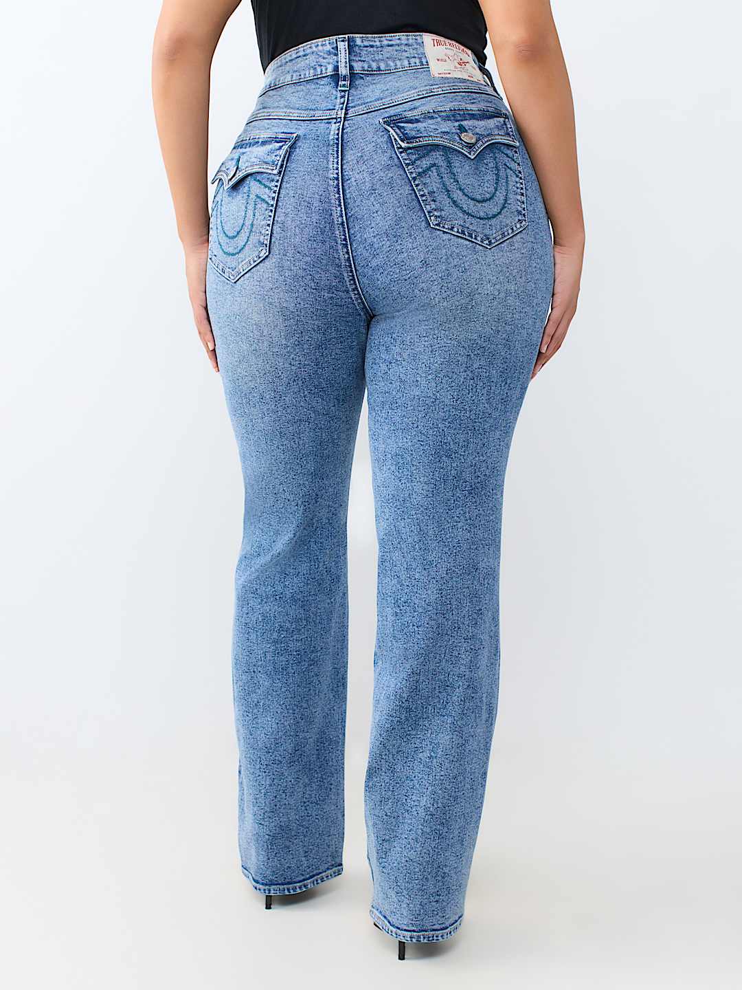 PLUS BILLIE MID RISE FLAP STRAIGHT JEAN