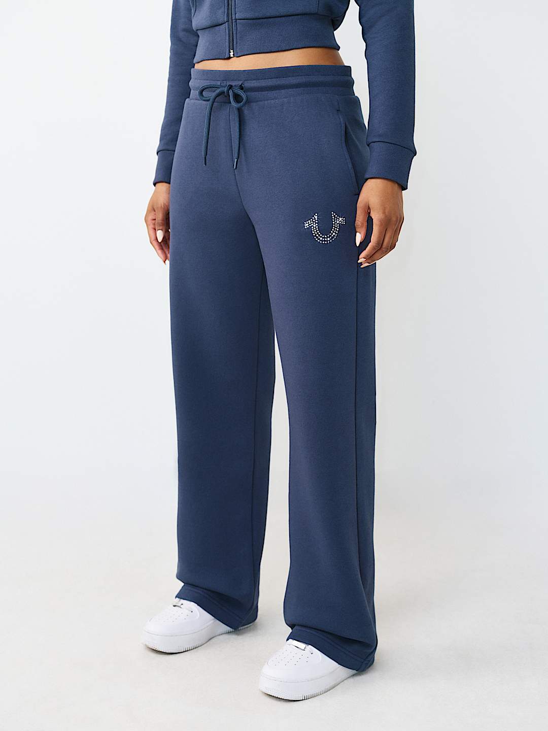 CRYSTAL HORSESHOE STRAIGHT LEG SWEATPANT, image 1