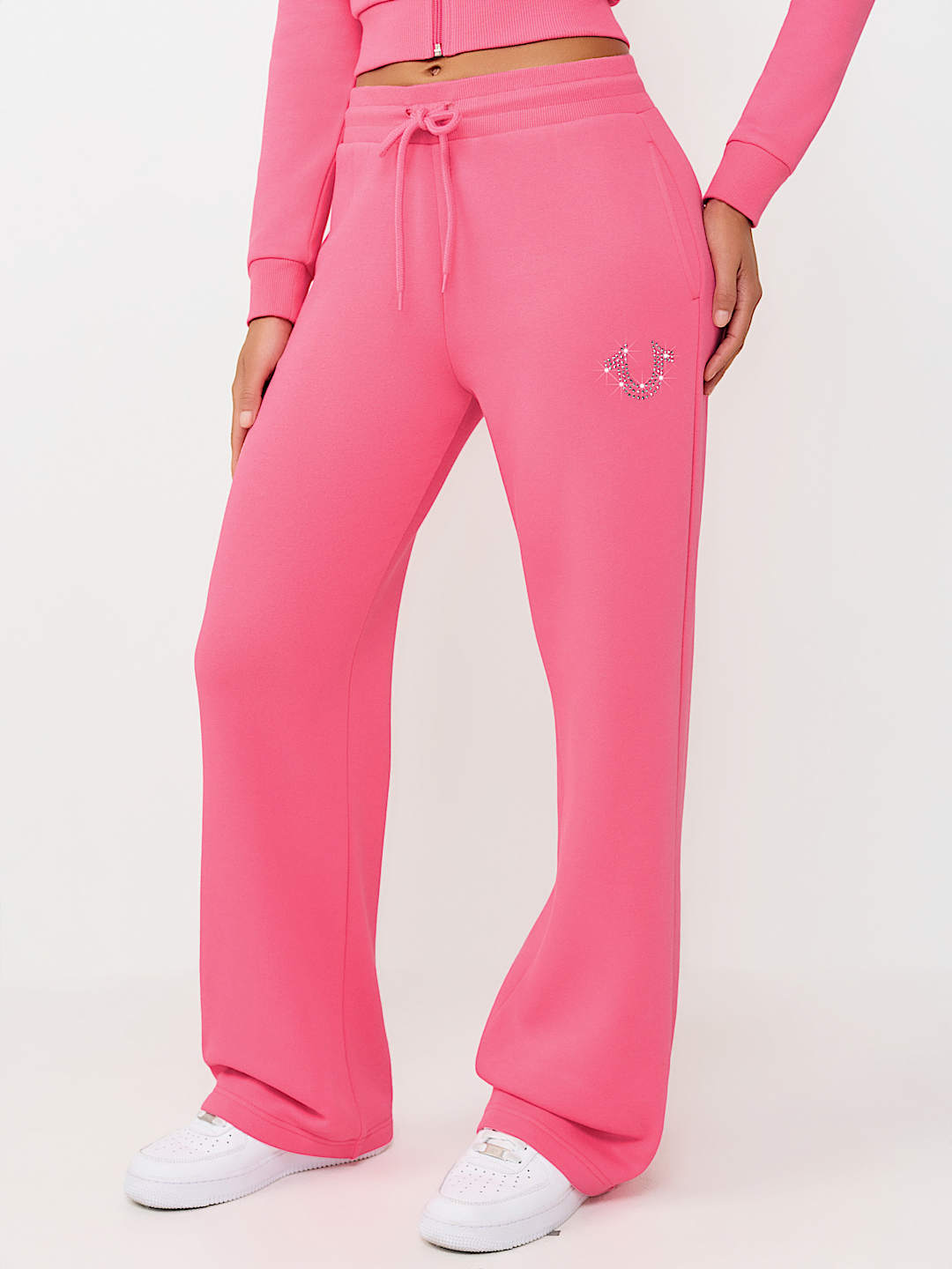 CRYSTAL HORSESHOE STRAIGHT LEG SWEATPANT, image 1