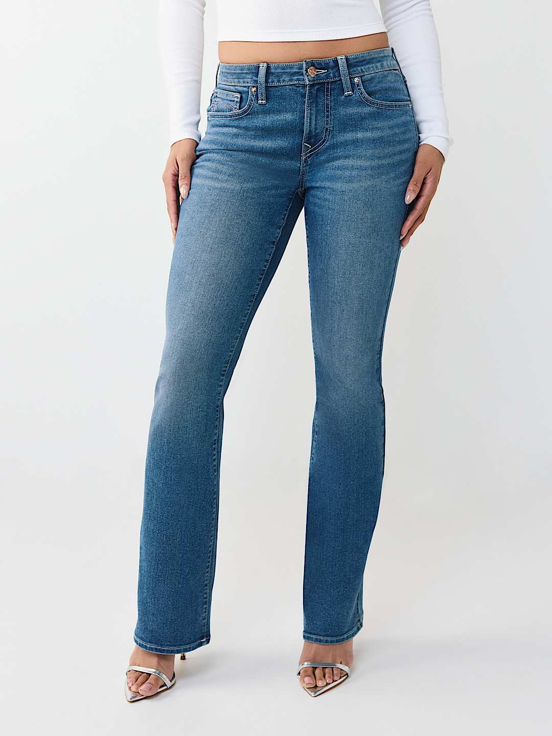 BECCA MID RISE BOOTCUT JEAN, image 2