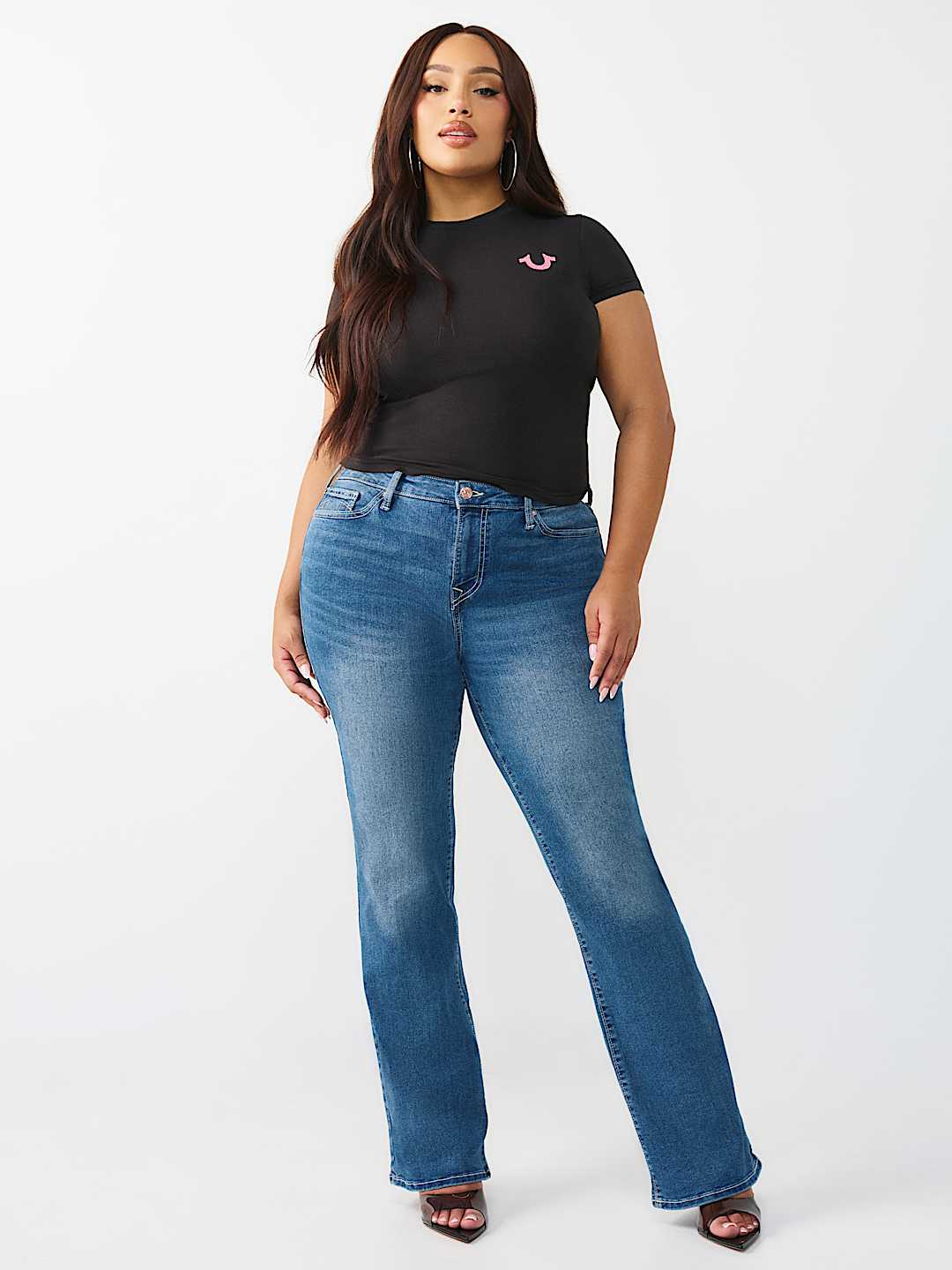 PLUS BECCA MID RISE BOOTCUT JEAN, image 2