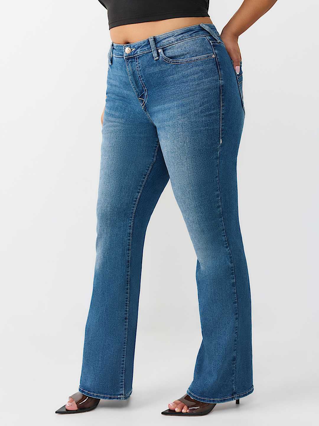 PLUS BECCA MID RISE BOOTCUT JEAN, image 3