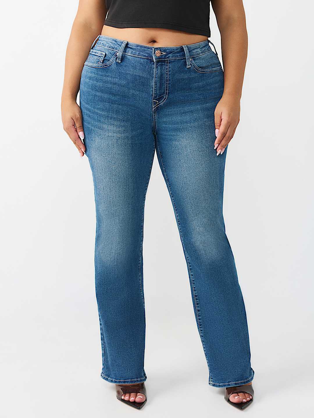 PLUS BECCA MID RISE BOOTCUT JEAN, image 1