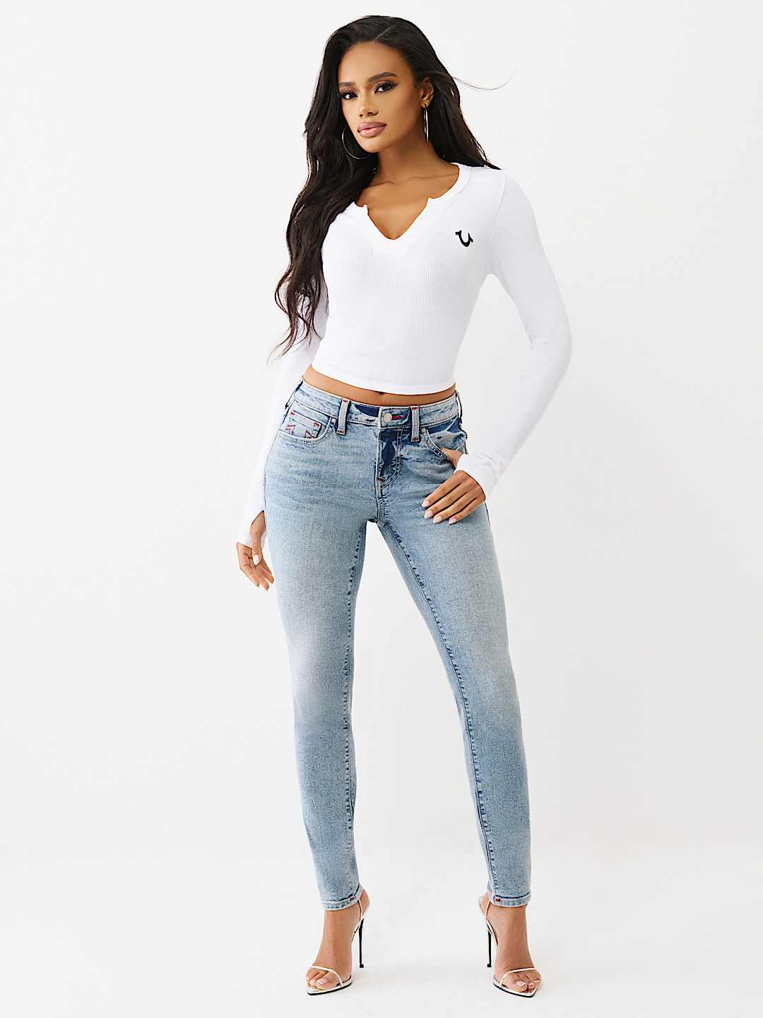 JENNIE MID RISE CUVY SKINNY JEAN, image 3