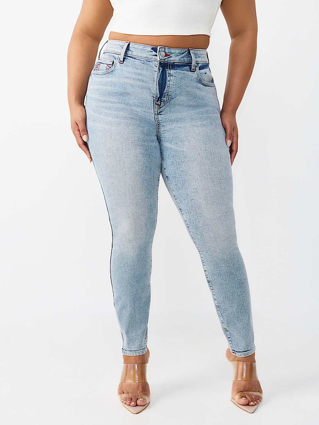 PLUS JENNIE MID RISE CURVY SKINNY JEAN, image 2