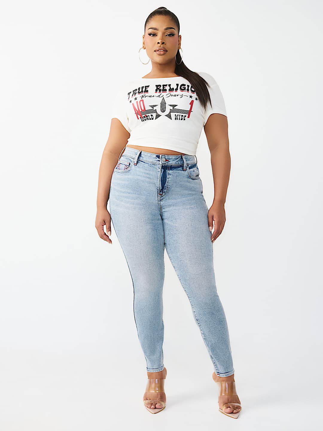 PLUS JENNIE MID RISE CURVY SKINNY JEAN, image 3