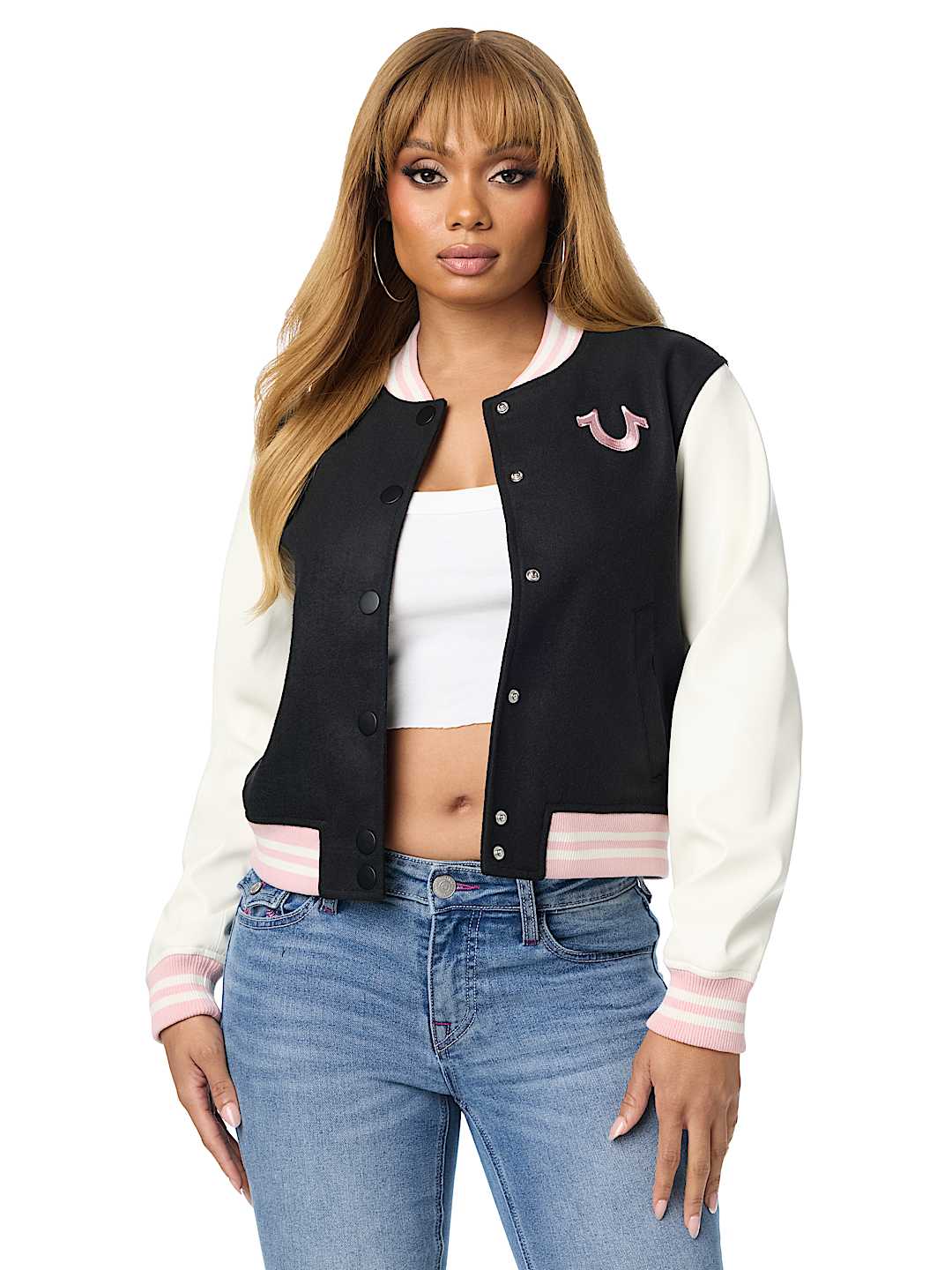 WOOL OUTLINE VARSITY JACKET