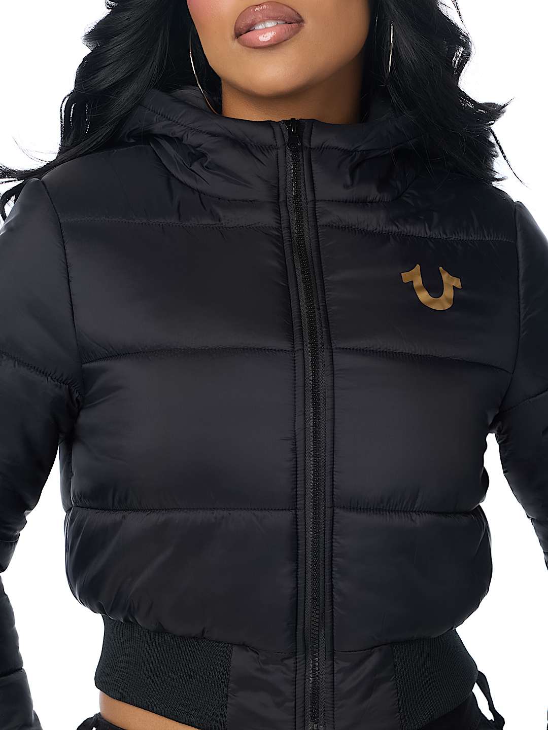 HOODED HORSESHOE PUFFER JACKET