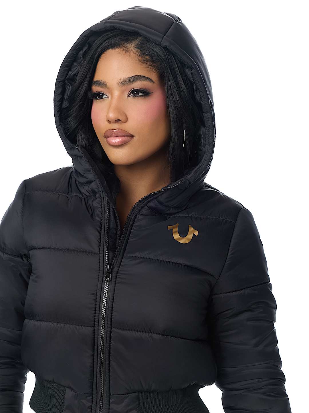 HOODED HORSESHOE PUFFER JACKET