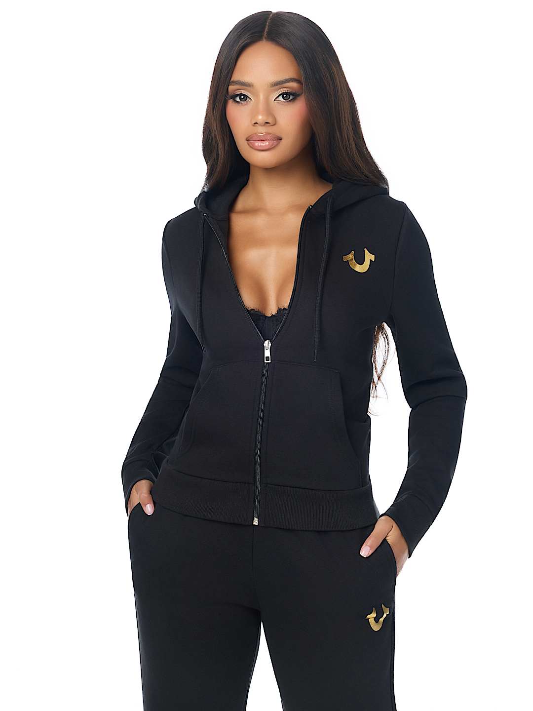 SPRAY HORSESHOE CLASSIC ZIP HOODIE