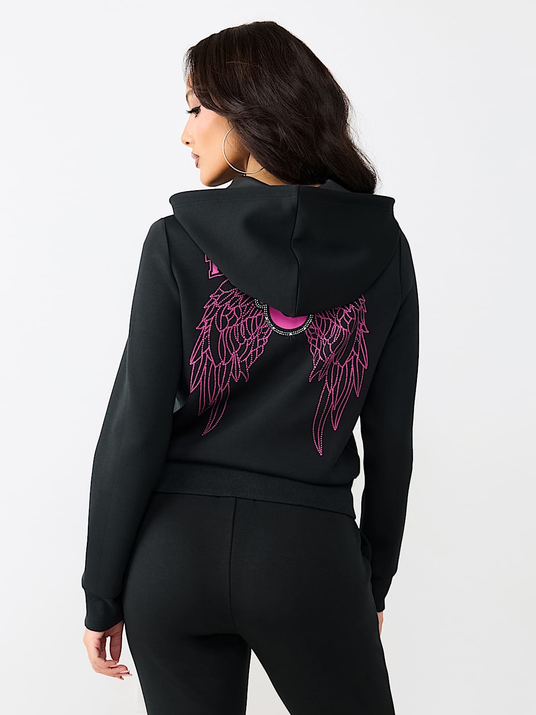 CRYSTAL WING ZIP HOODIE