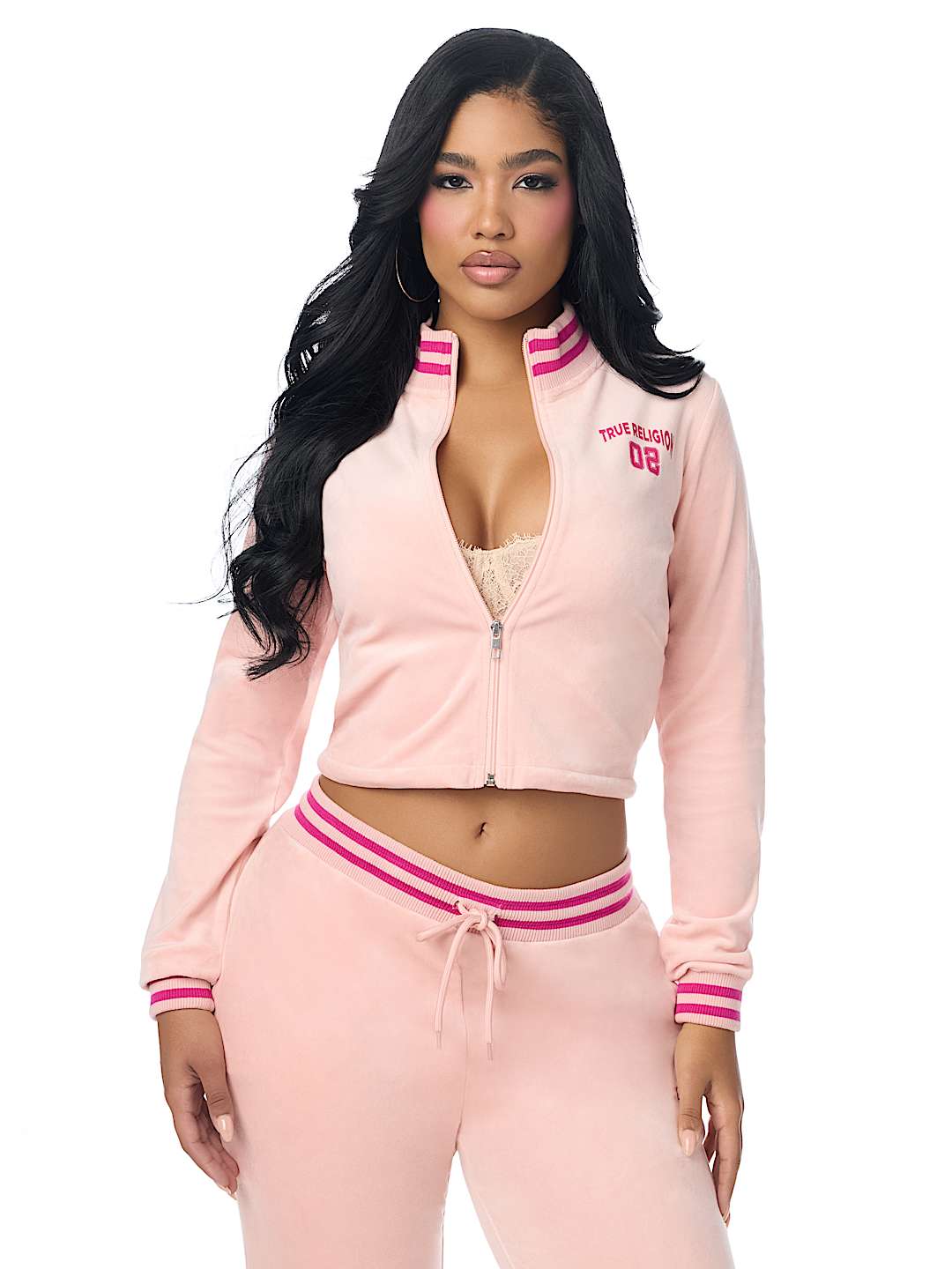 VELOUR TRACK ZIP UP
