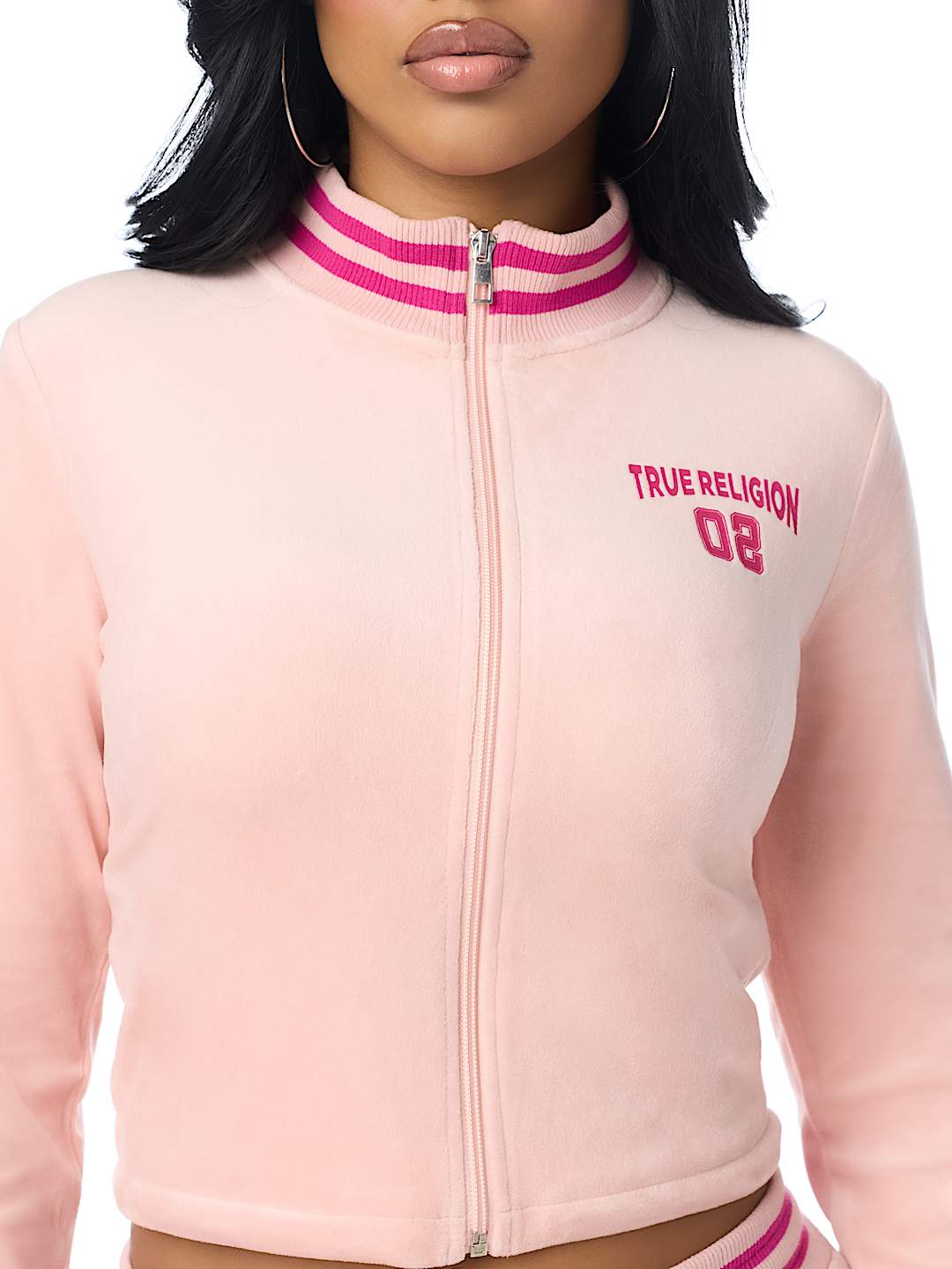 VELOUR TRACK ZIP UP
