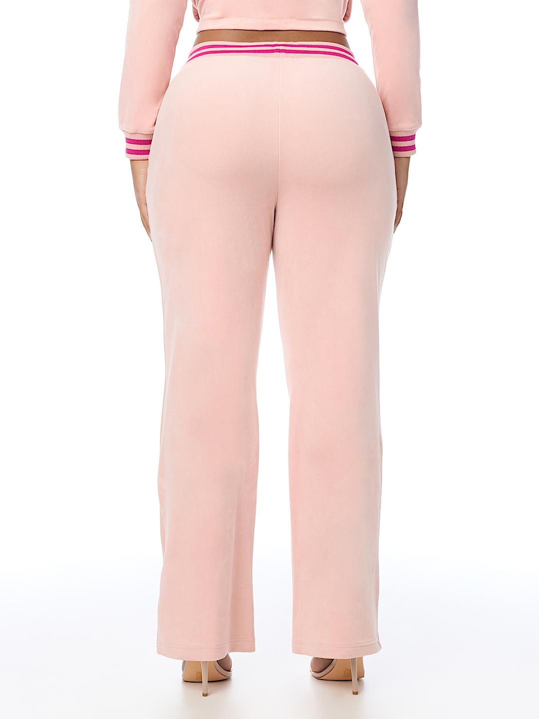 VELOUR STRAIGHT LEG TRACK PANT