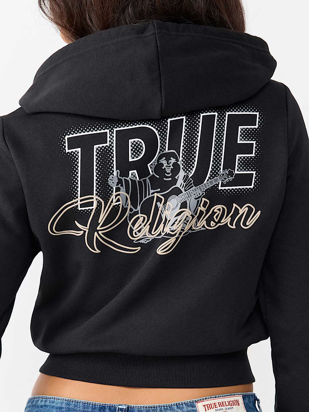 BUDDHA SHRUNKEN ZIP HOODIE