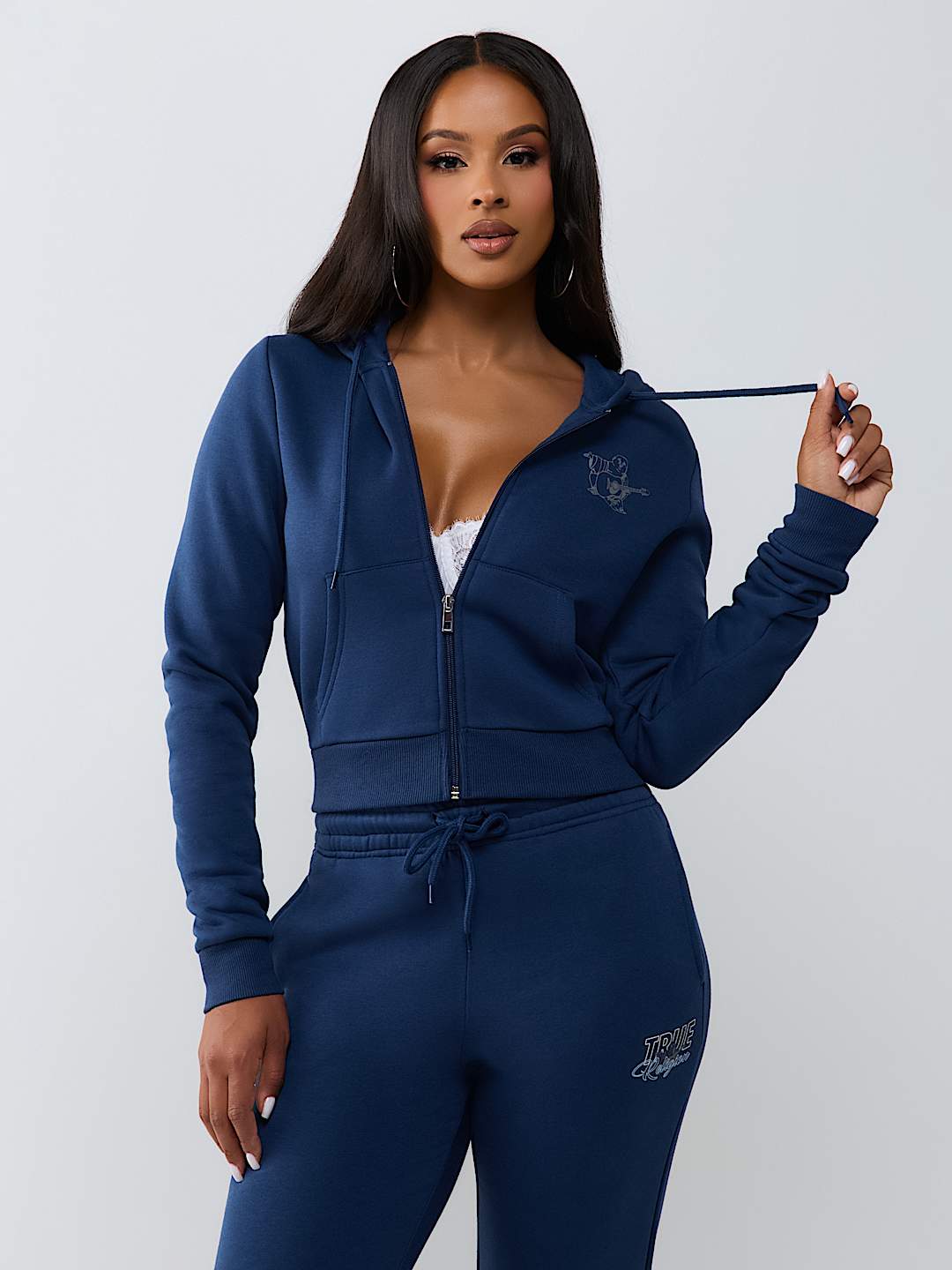 BUDDHA SHRUNKEN ZIP HOODIE