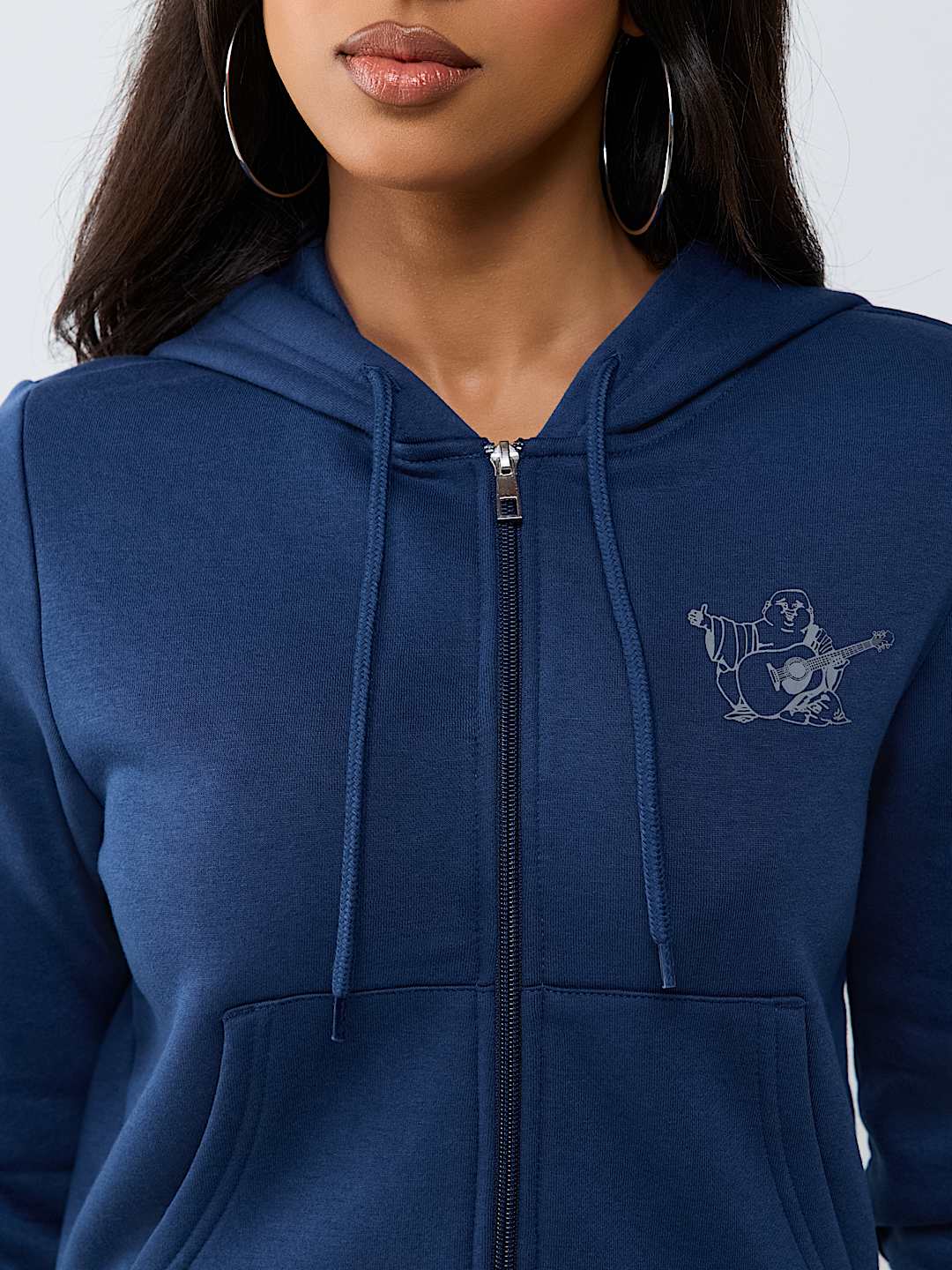 BUDDHA SHRUNKEN ZIP HOODIE