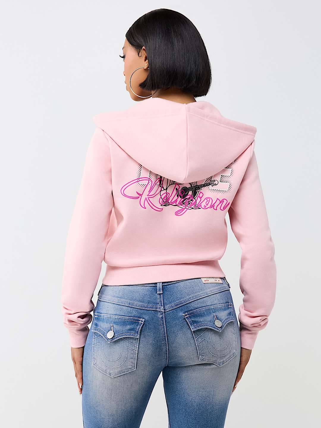 BUDDHA SHRUNKEN ZIP HOODIE
