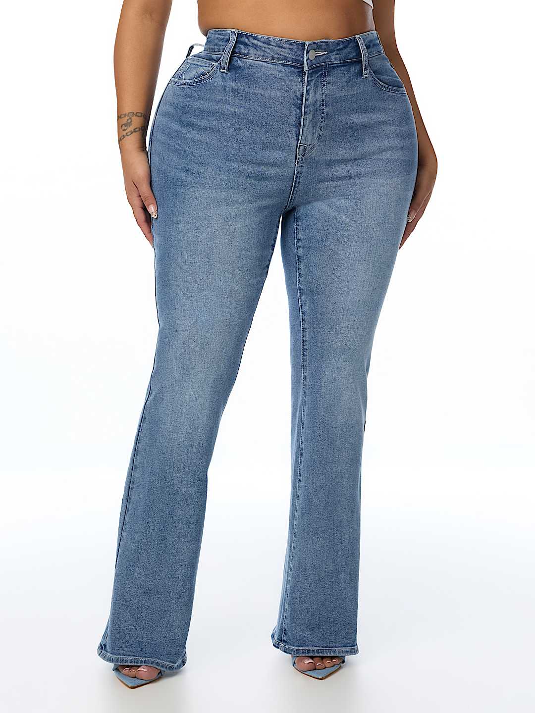 PLUS BECCA MID RISE CRYSTAL BOOTCUT JEAN