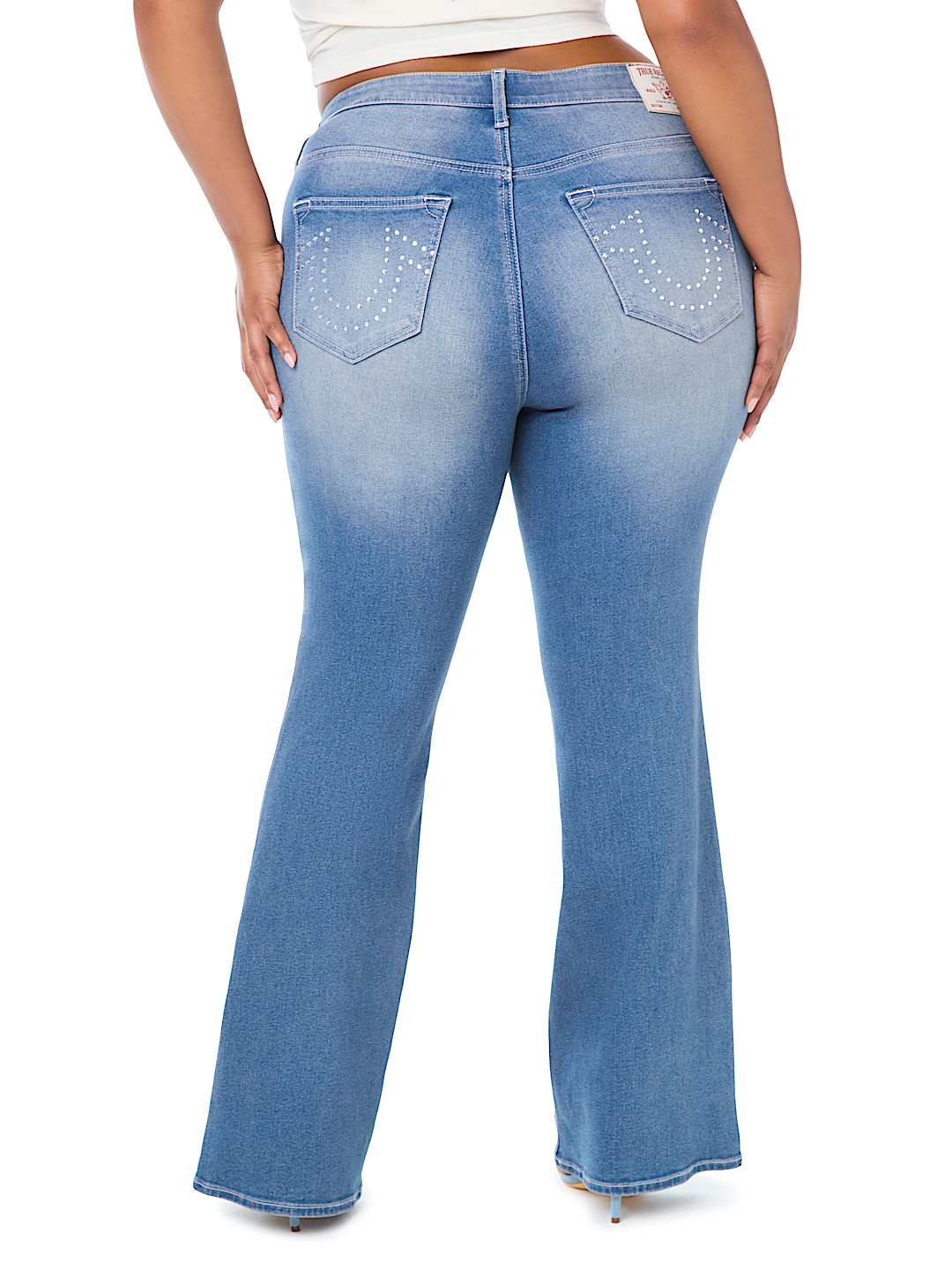 PLUS BECCA MID RISE CRYSTAL BOOTCUT JEAN