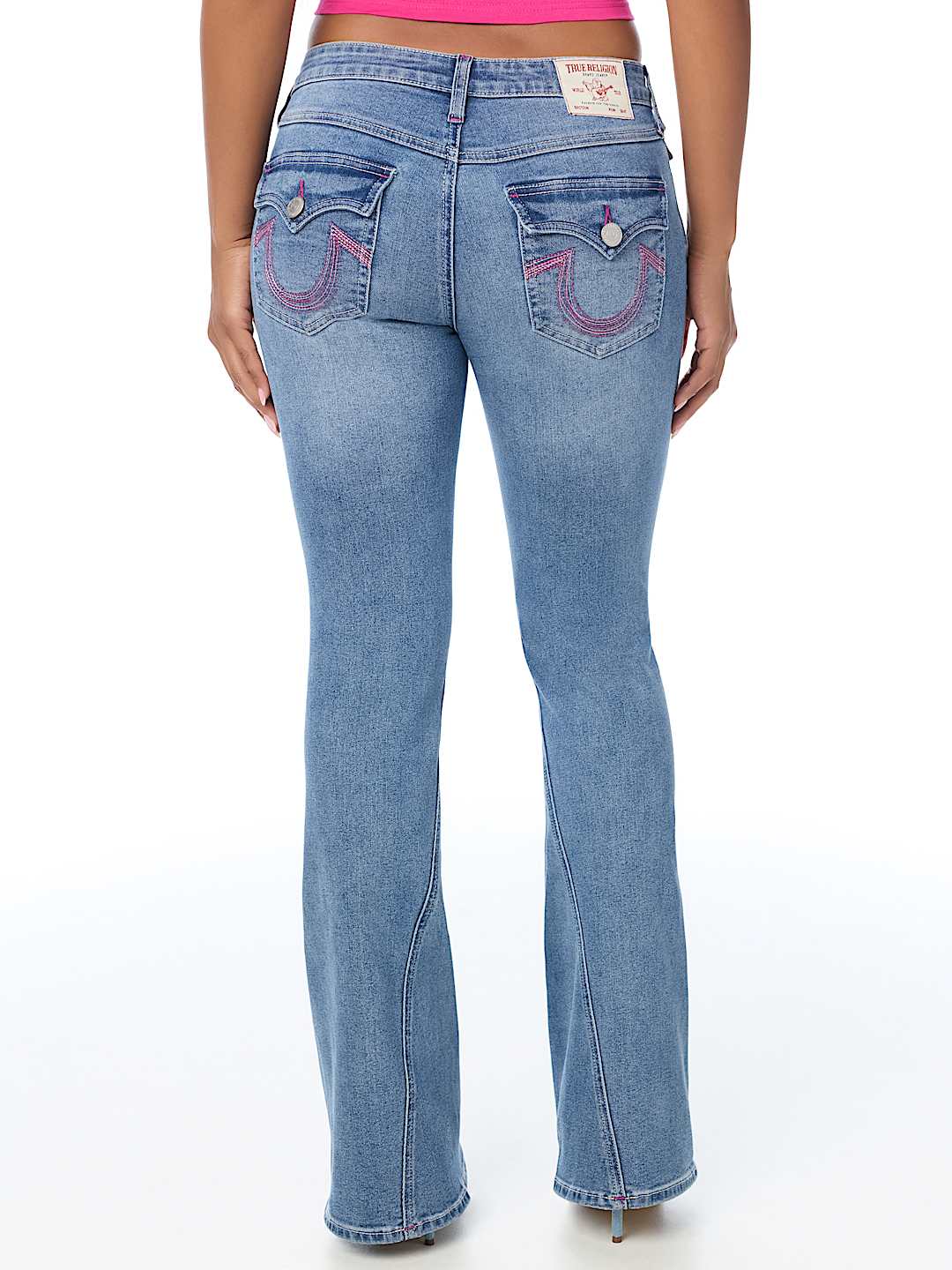 JOEY MID RISE MULTI-STITCH FLAP FLARE JEAN