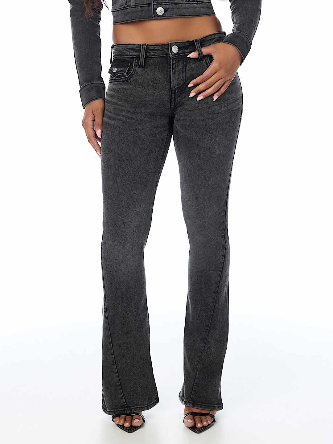 JOEY MID RISE FLAP FLARE JEAN