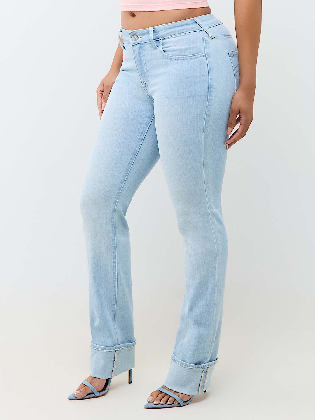 BILLIE MID RISE CUFF STRAIGHT JEAN