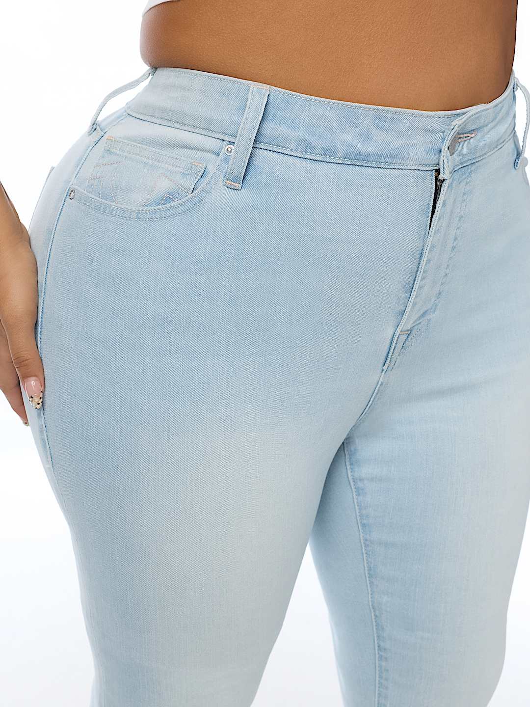 PLUS BILLIE MID RISE CUFF STRAIGHT JEAN