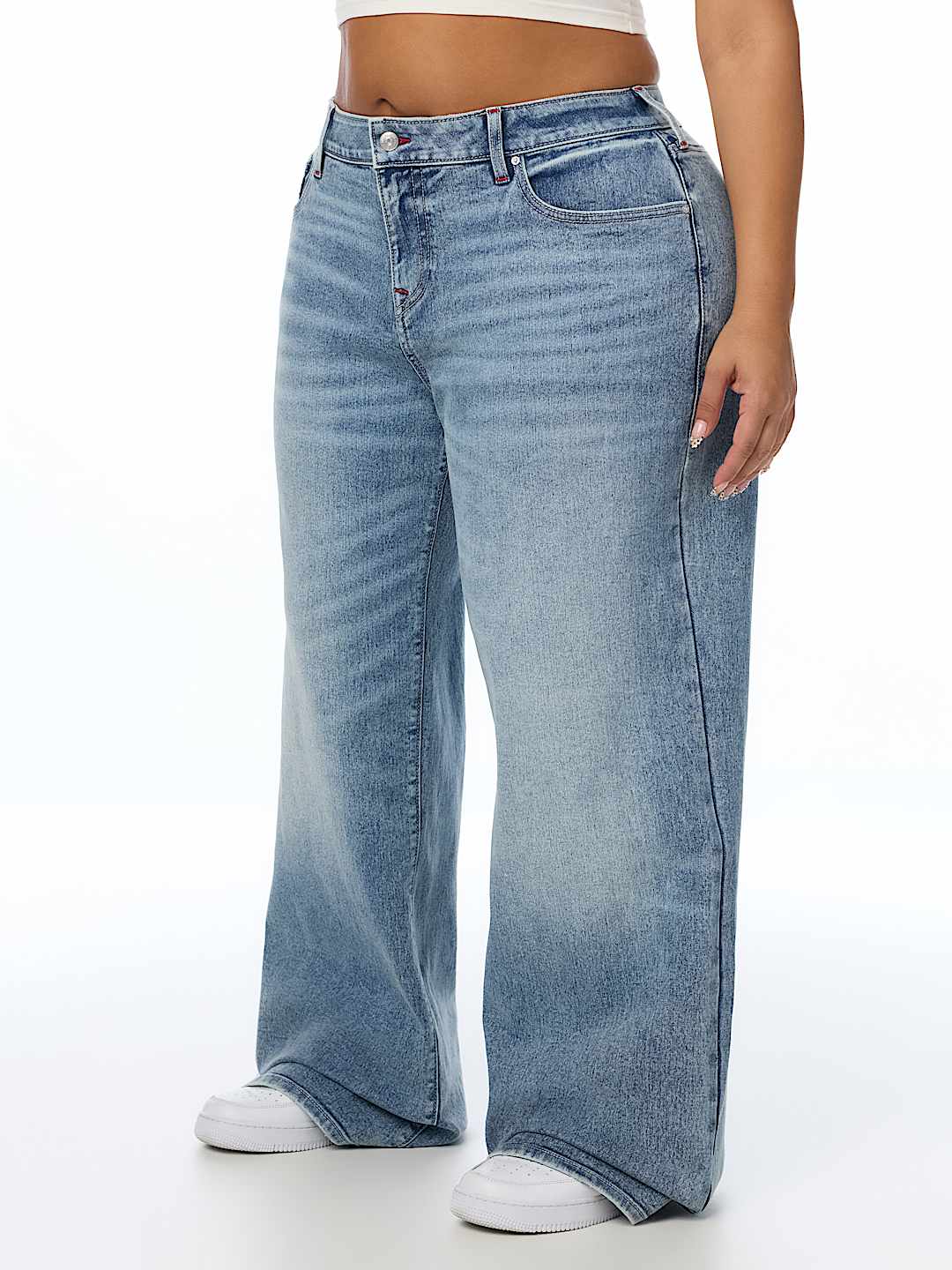 PLUS BOBBI MID RISE BAGGY JEAN