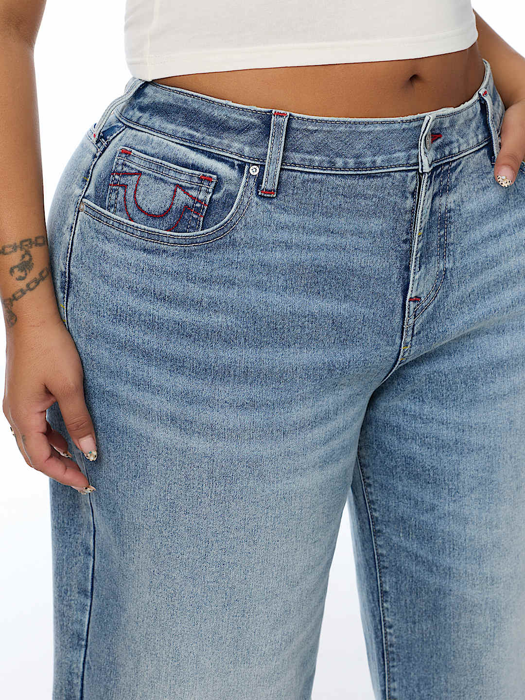 PLUS BOBBI MID RISE BAGGY JEAN