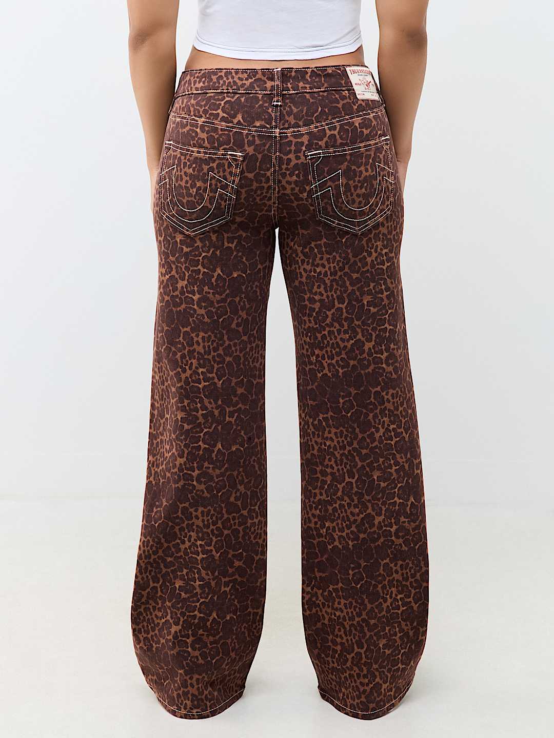BOBBI MID RISE LEOPARD BAGGY JEAN
