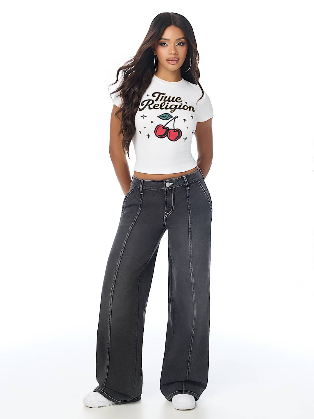 SEAMED CARGO BAGGY JEAN