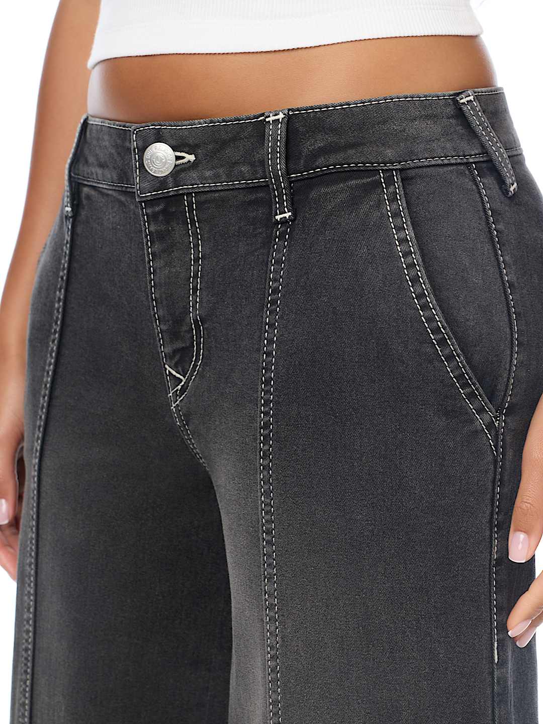 SEAMED CARGO BAGGY JEAN