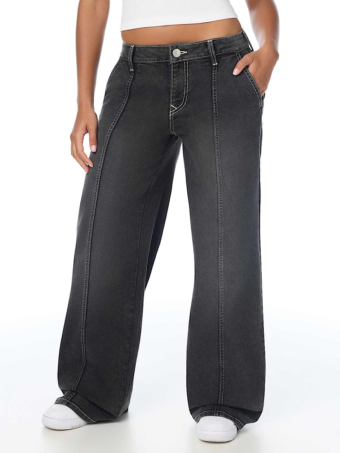 SEAMED CARGO BAGGY JEAN