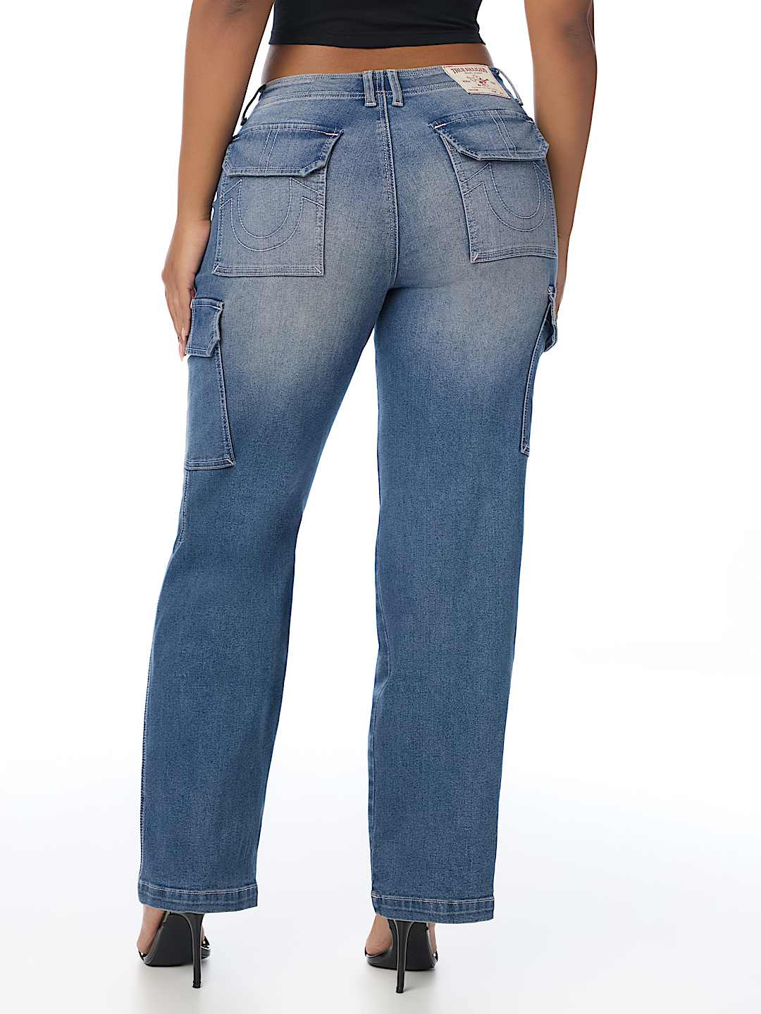DENIM CARGO STRAIGHT JEAN