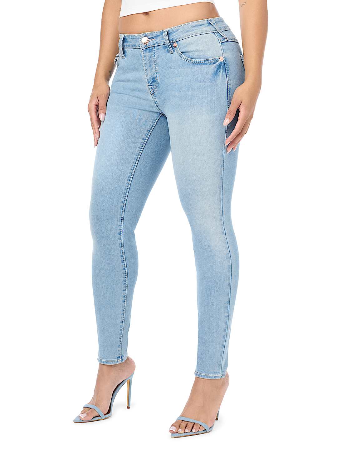 JENNIE MID RISE BIG T FLAP CURVY SKINNY JEAN