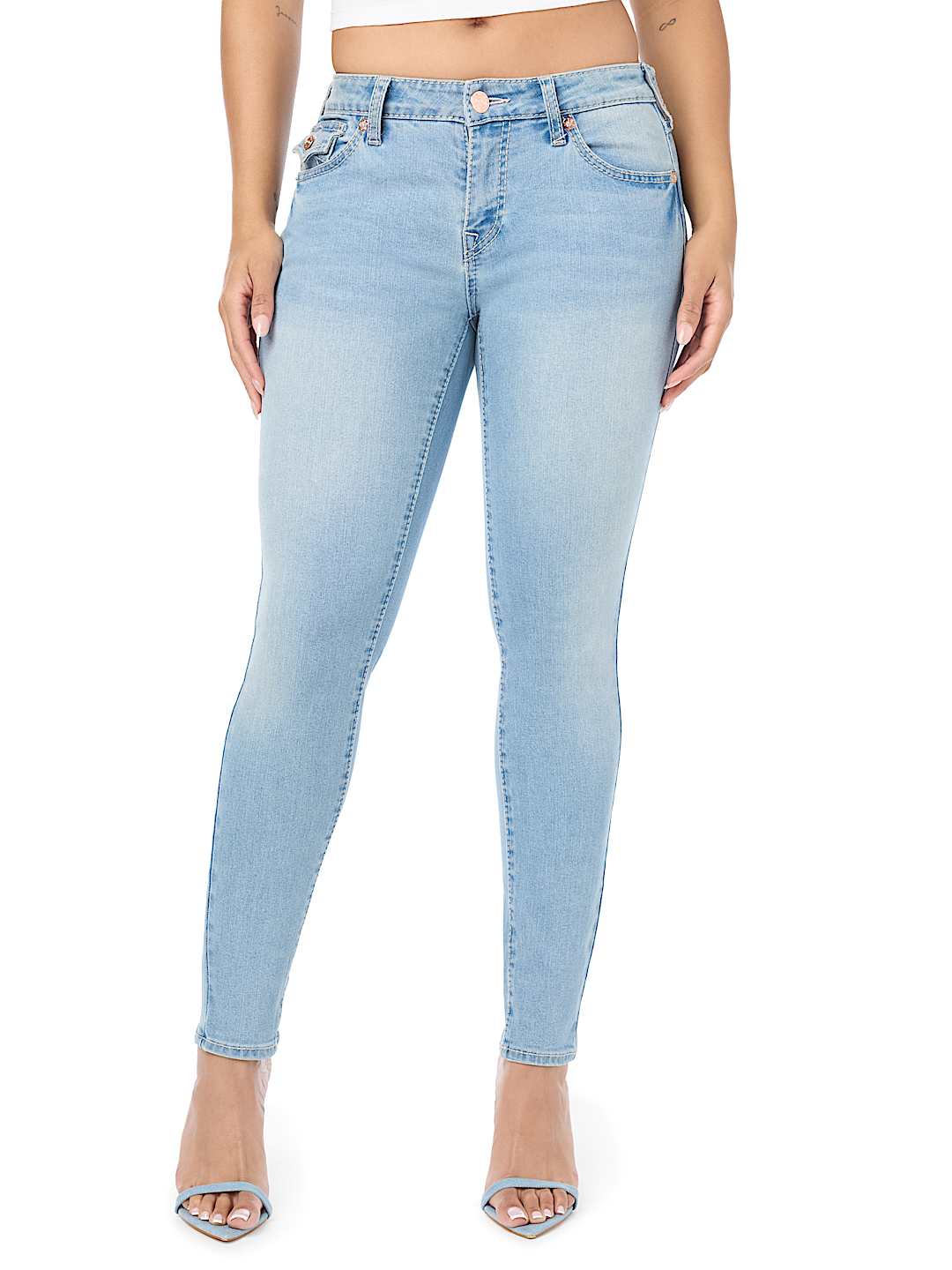 JENNIE MID RISE BIG T FLAP CURVY SKINNY JEAN