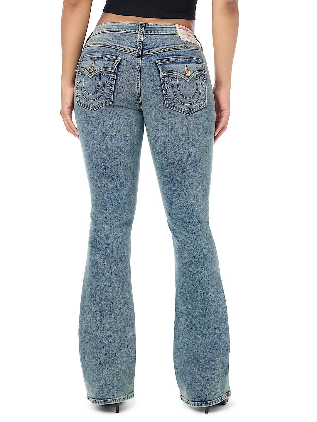 BECCA MID RISE STUDS FLAP BOOTCUT JEAN