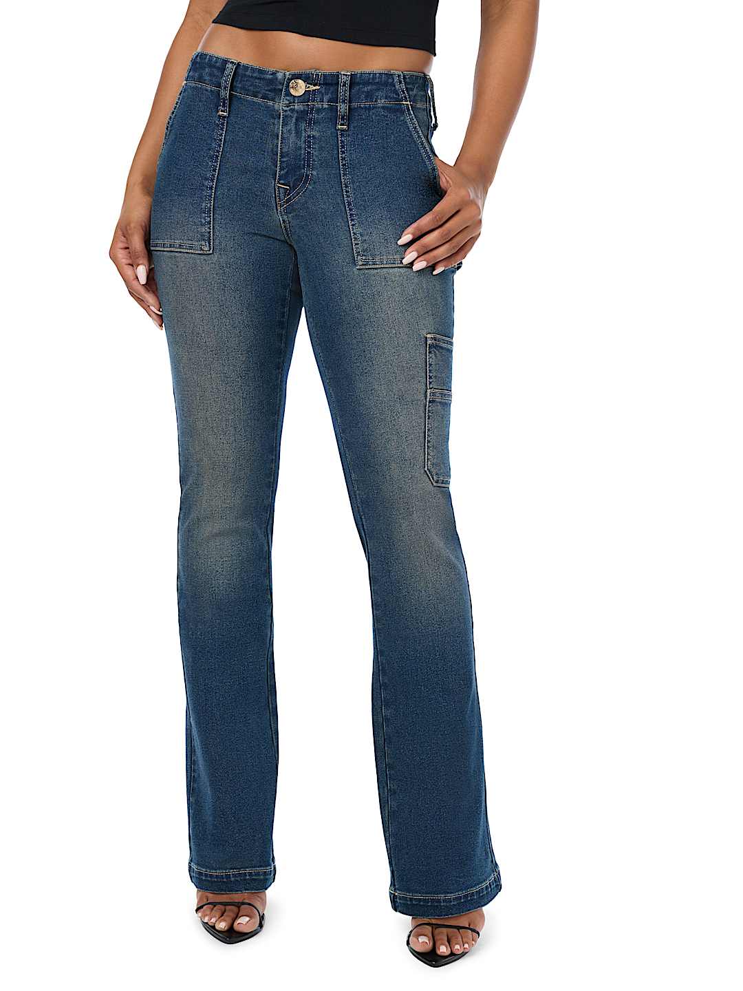 BECCA MID RISE CARPENTER BOOTCUT JEAN