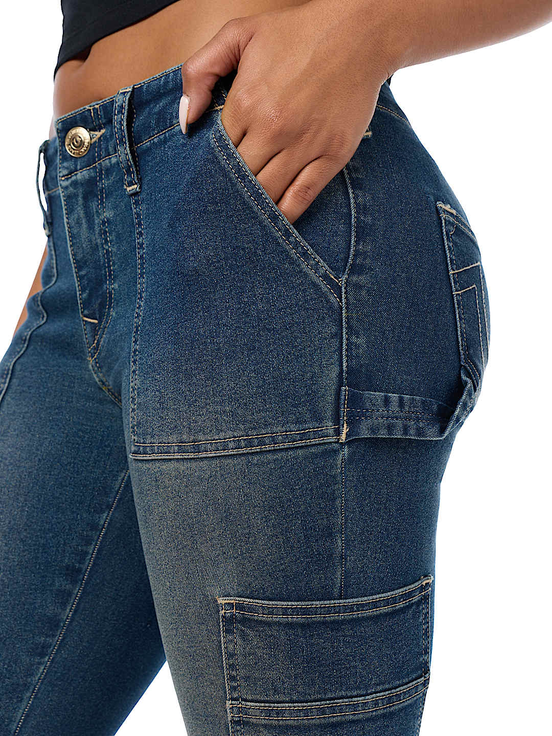 BECCA MID RISE CARPENTER BOOTCUT JEAN