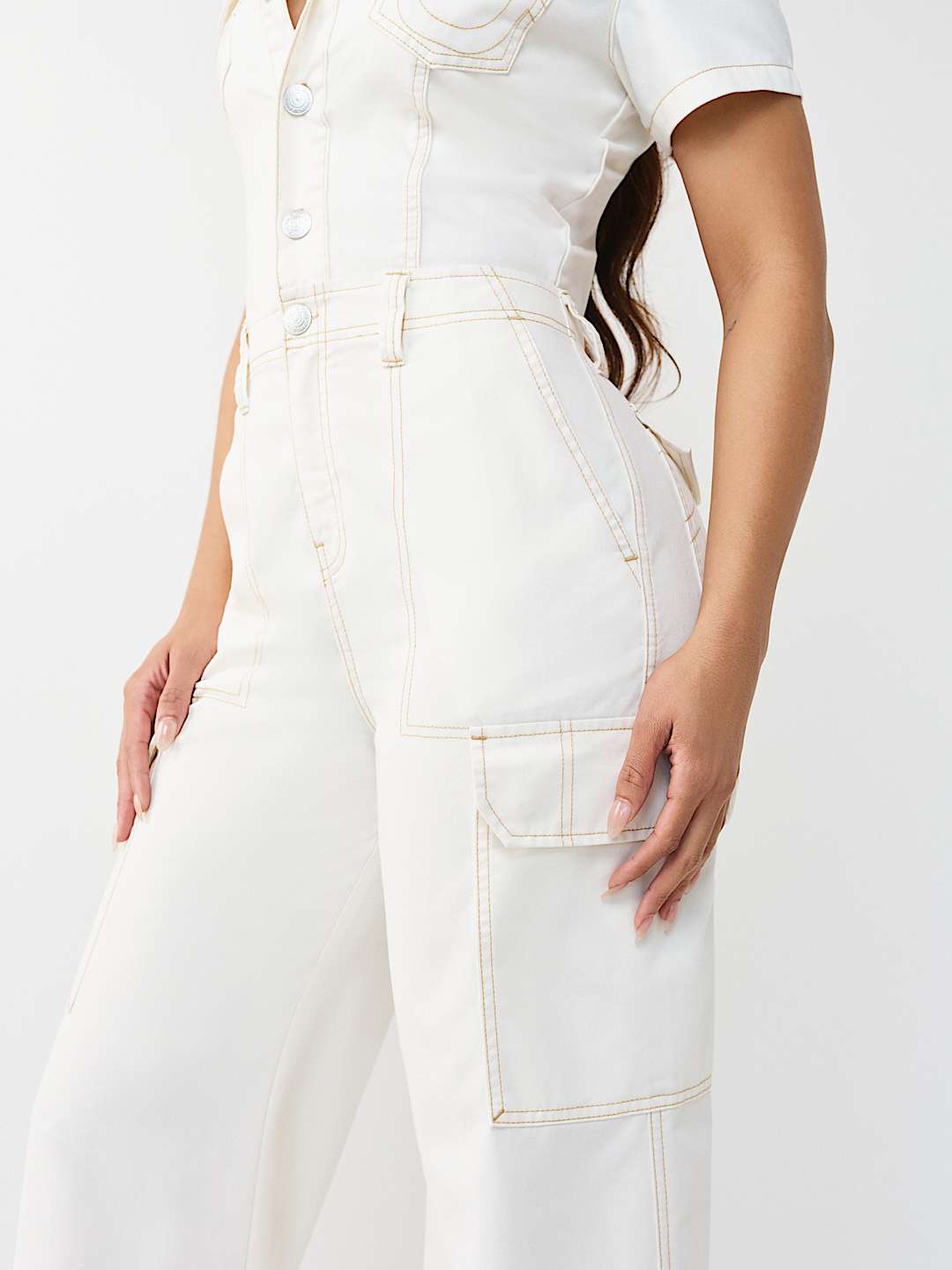 TWILL  CARGO STRAIGHT JUMPSUIT, image 4
