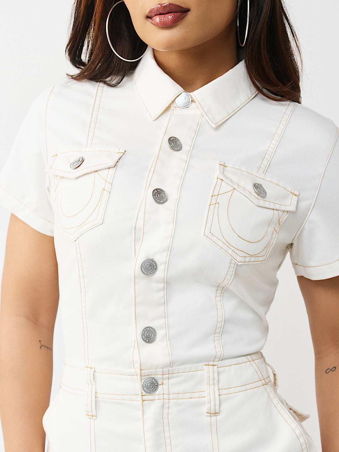 TWILL  CARGO STRAIGHT JUMPSUIT, image 6