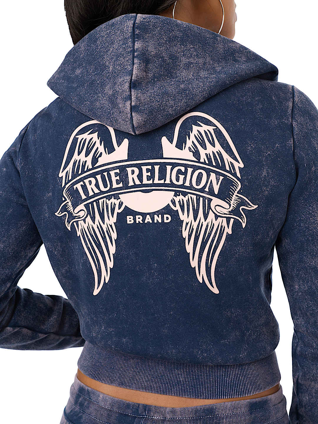 WASHED WING SHRUNKEN ZIP HOODIE