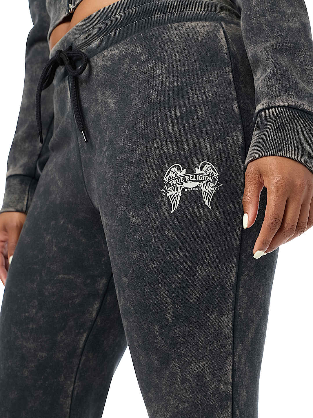 WASHED WING TWISTED FLARE SWEATPANT