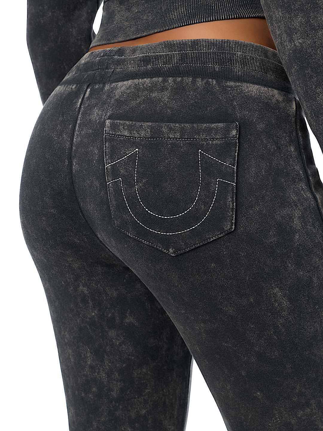 WASHED WING TWISTED FLARE SWEATPANT