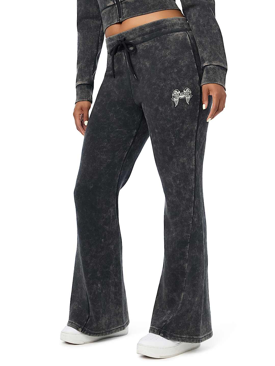 WASHED WING TWISTED FLARE SWEATPANT