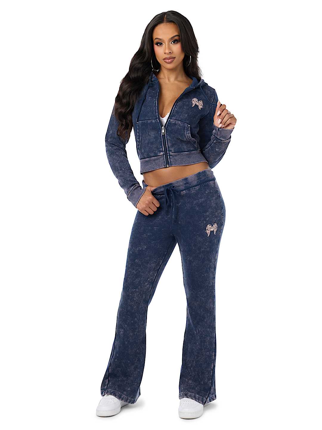 WASHED WING TWISTED FLARE SWEATPANT