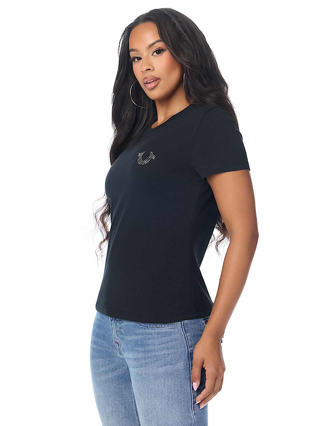 BUTTERFLY CRYSTAL CREWNECK TEE