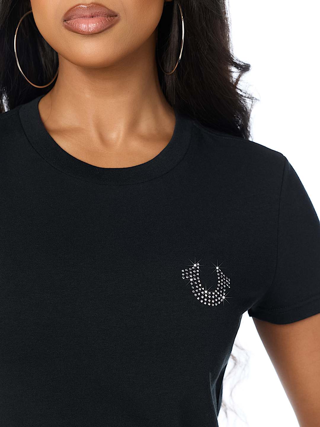 BUTTERFLY CRYSTAL CREWNECK TEE