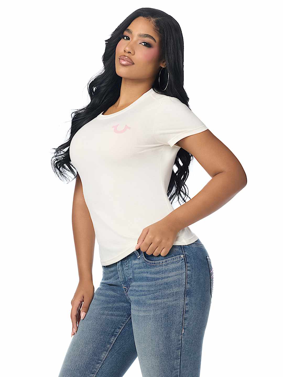 DISTRESSED WING CREWNECK TEE